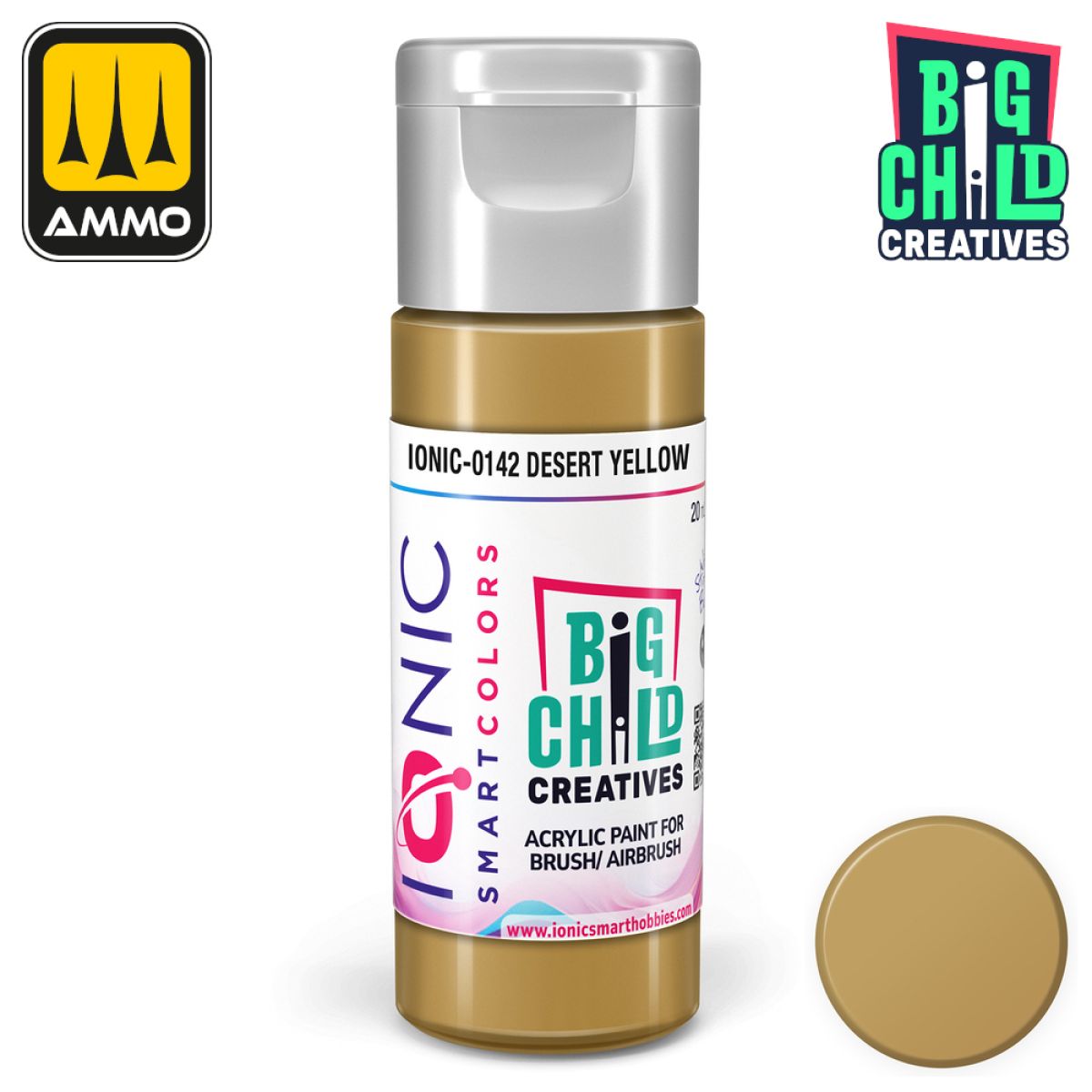 Ionic - Acrylic Paints - Desert Yellow 20ml