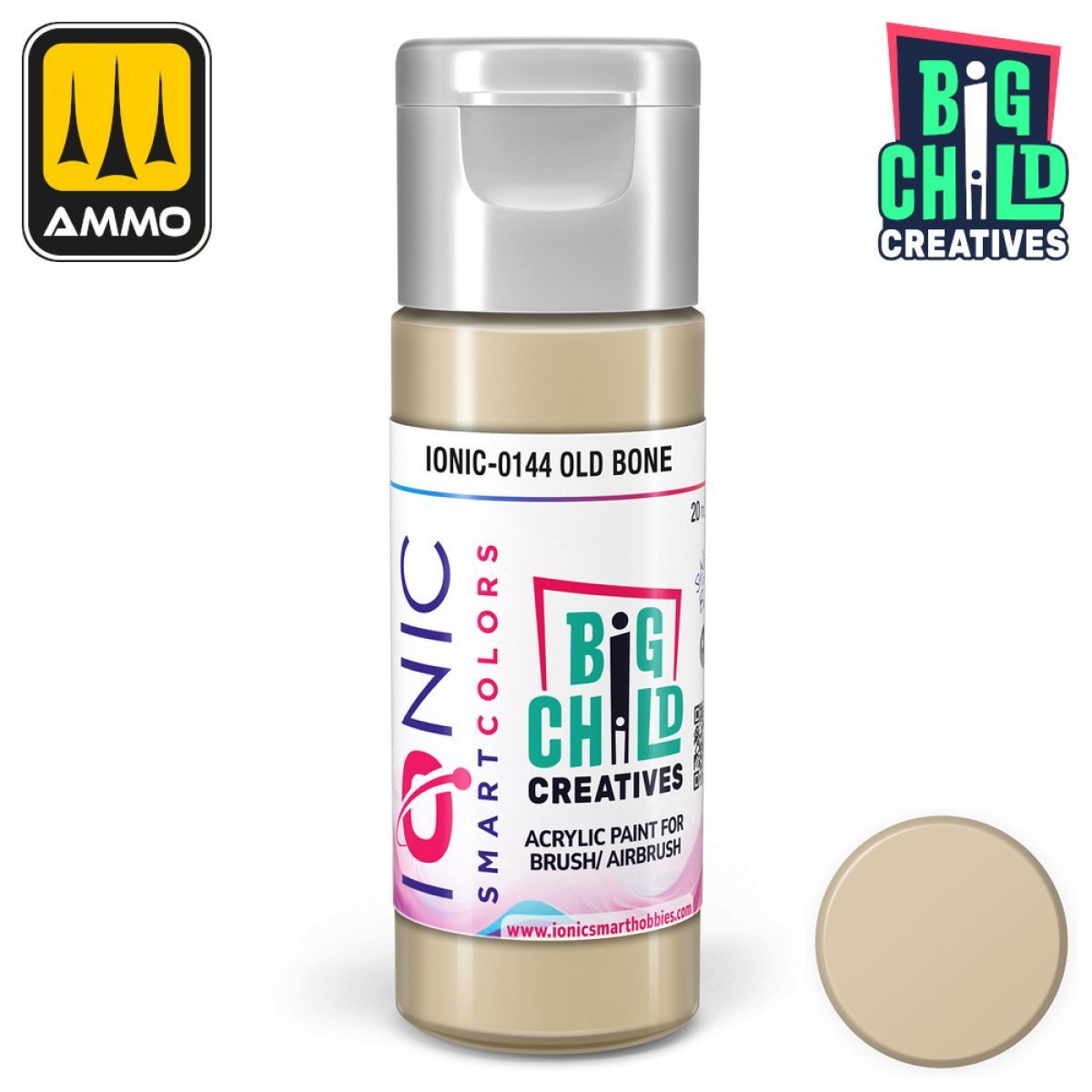 Ionic - Acrylic Paints - Old Bone 20ml