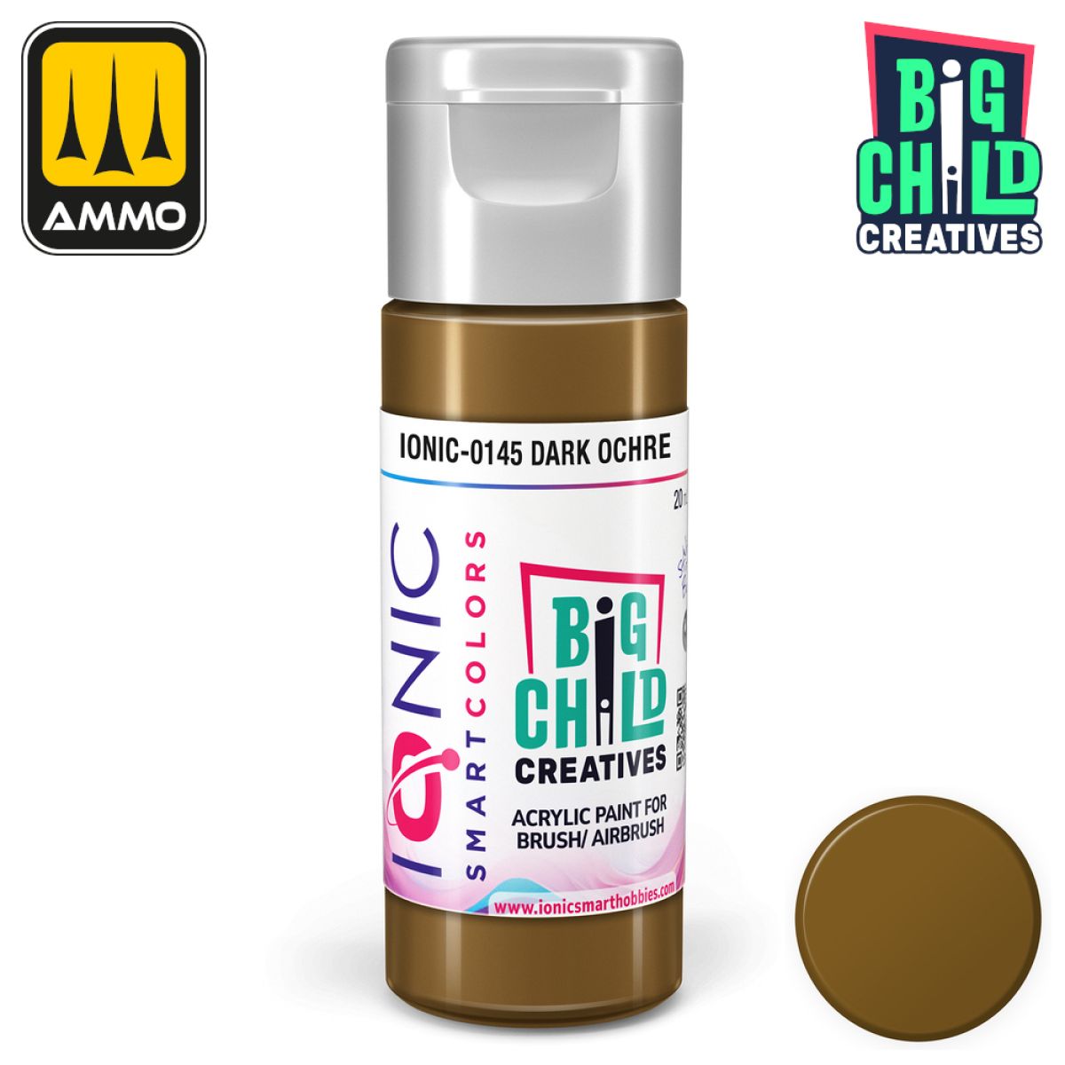 Ionic - Acrylic Paints - Dark Ochre 20ml