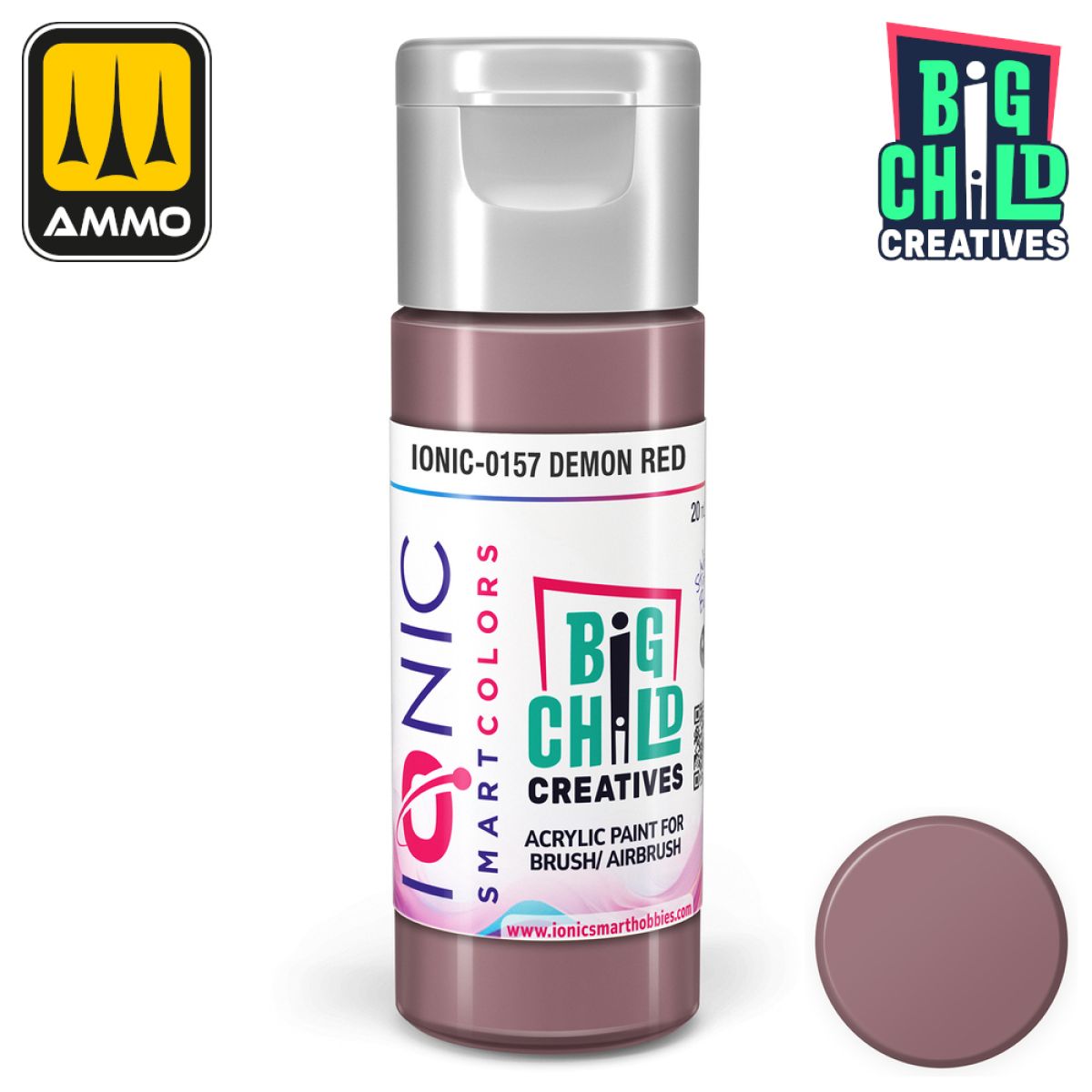 Ionic - Acrylic Paints - Demon Red 20ml