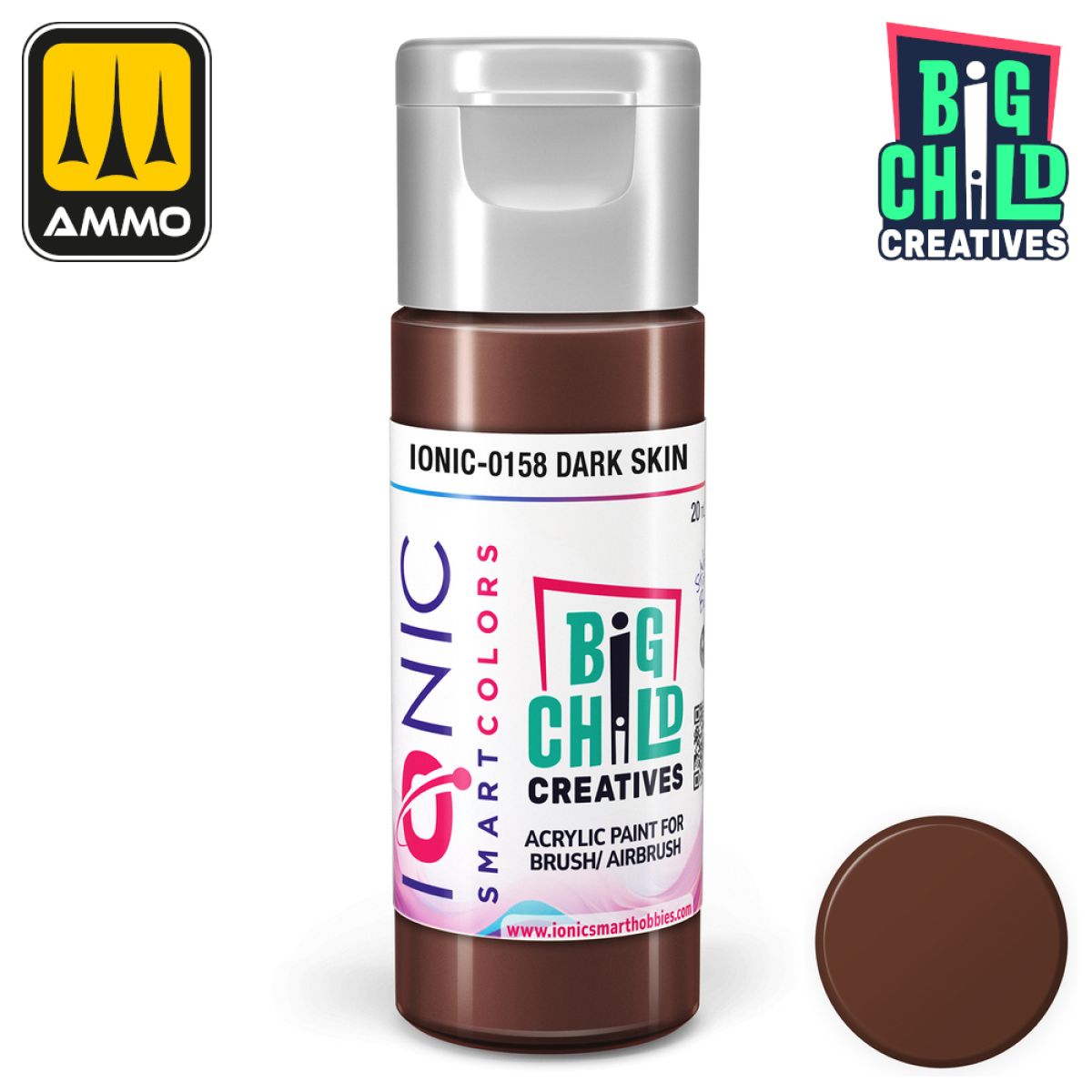 Ionic - Acrylic Paints - Dark Skin 20ml