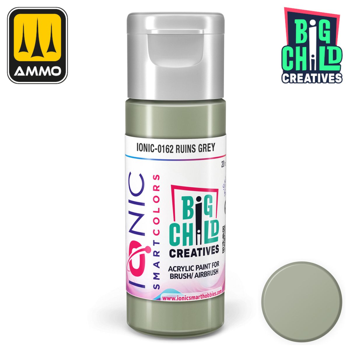 Ionic - Acrylic Paints - Ruins Grey 20ml