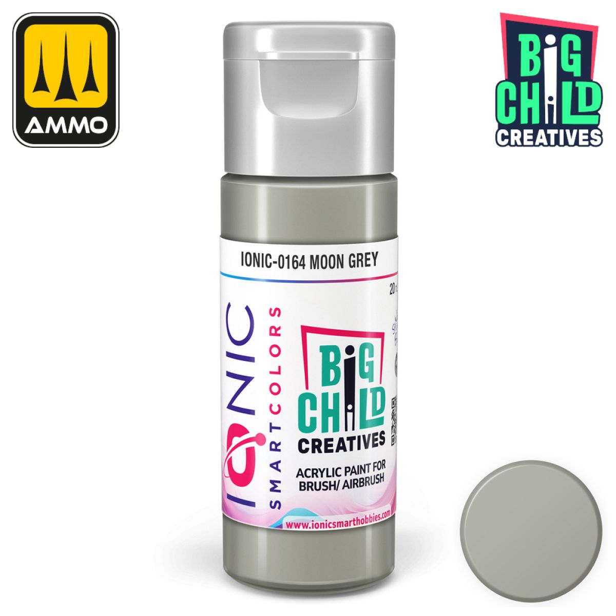 Ionic - Acrylic Paints - Moon Grey 20ml