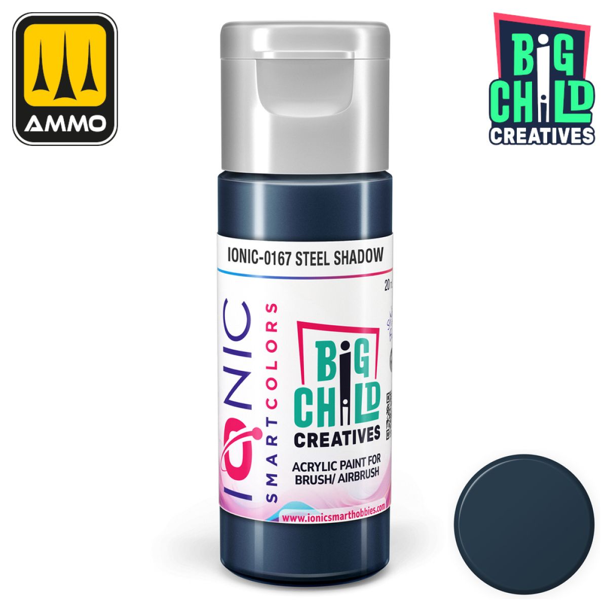 Ionic - Acrylic Paints - Steel Shadow 20ml