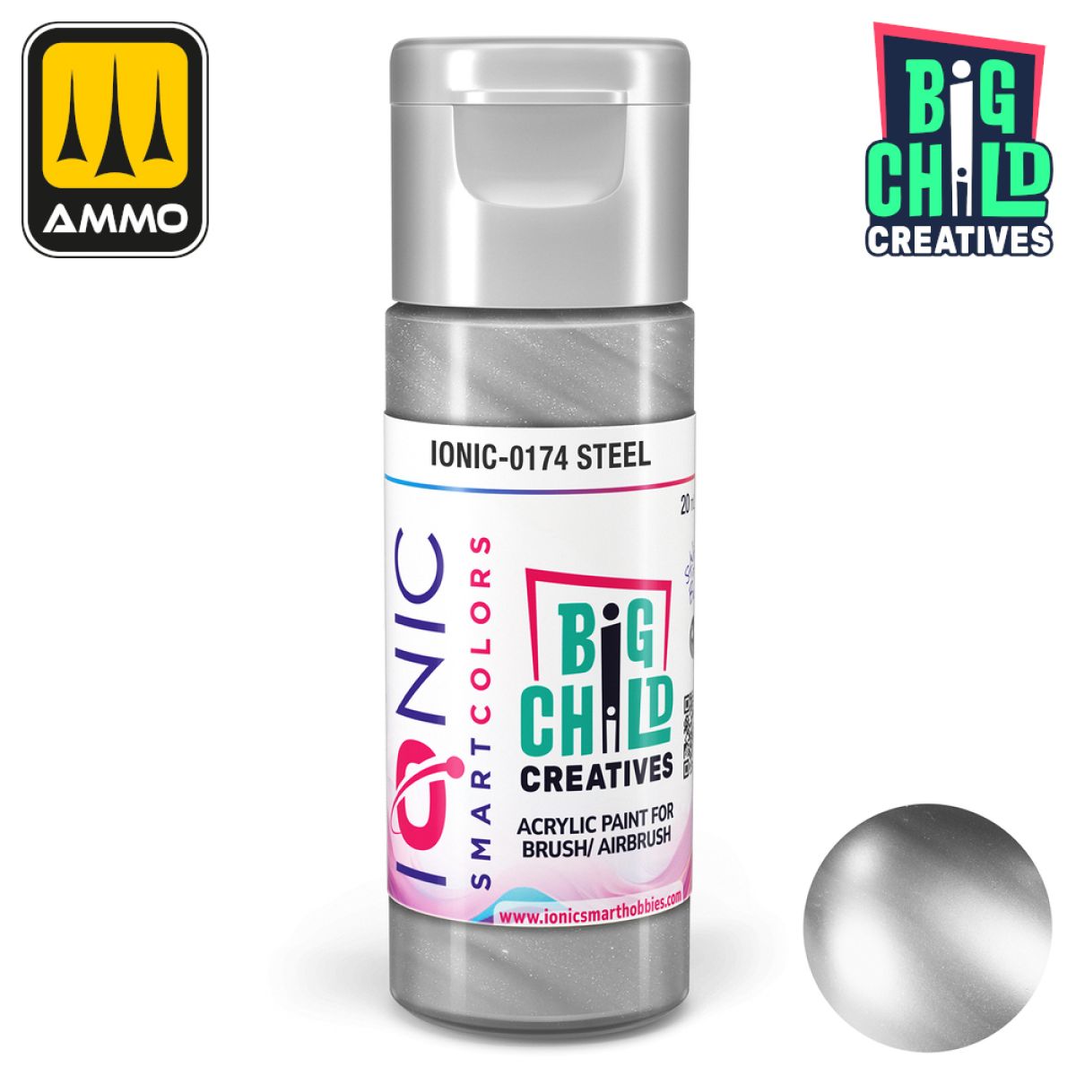 Ionic - Acrylic Paints - Steel 20ml