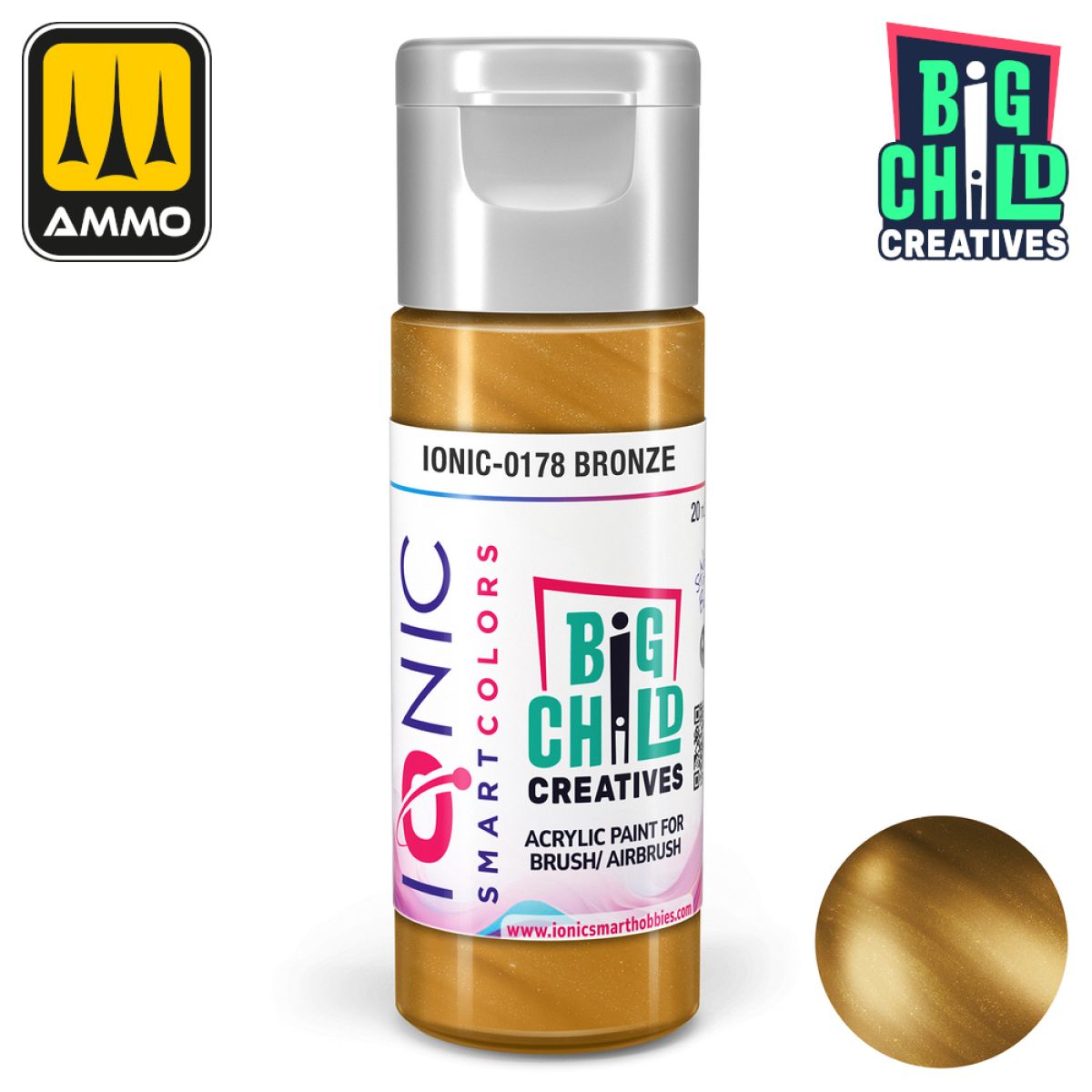 Ionic - Acrylic Paints - Bronze 20ml