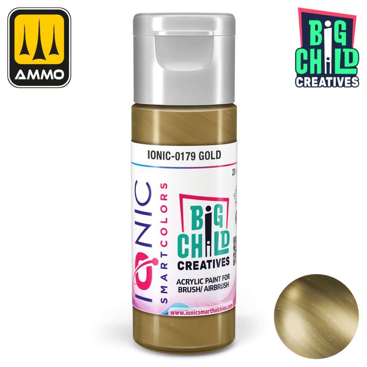 Ionic - Acrylic Paints - Gold 20ml