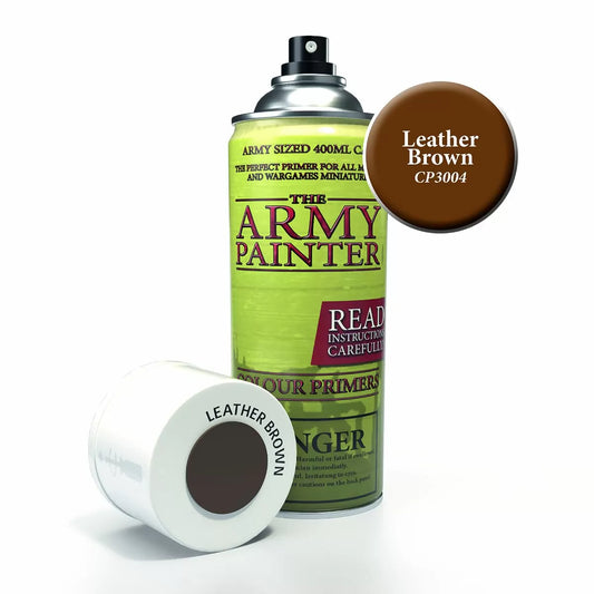 Army Painter Aerosol Spray Primer - Leather Brown 400ml