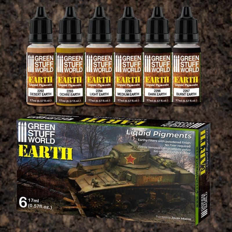Green Stuff World: Liquid Pigments Paint Set - Earth (Box of 6)