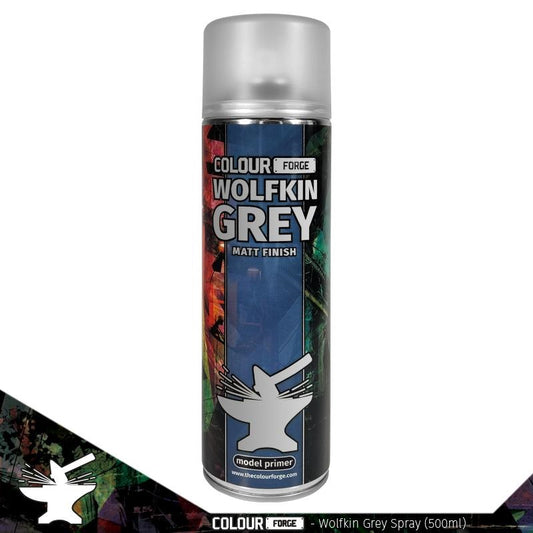 Colour Forge: Aerosol Spray Primer - Wolfkin Grey 500ml - Warhaus