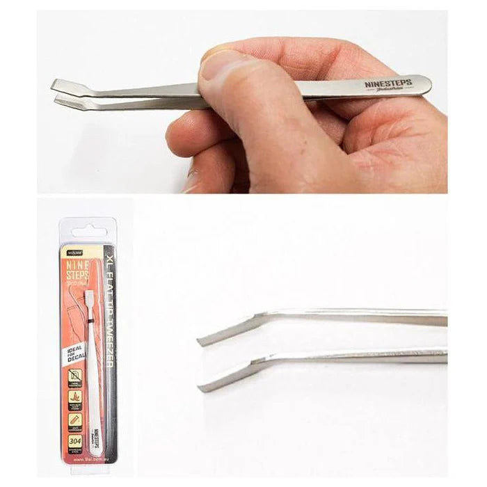 Ninesteps: XL Flat Tip Stainless Steel Tweezer