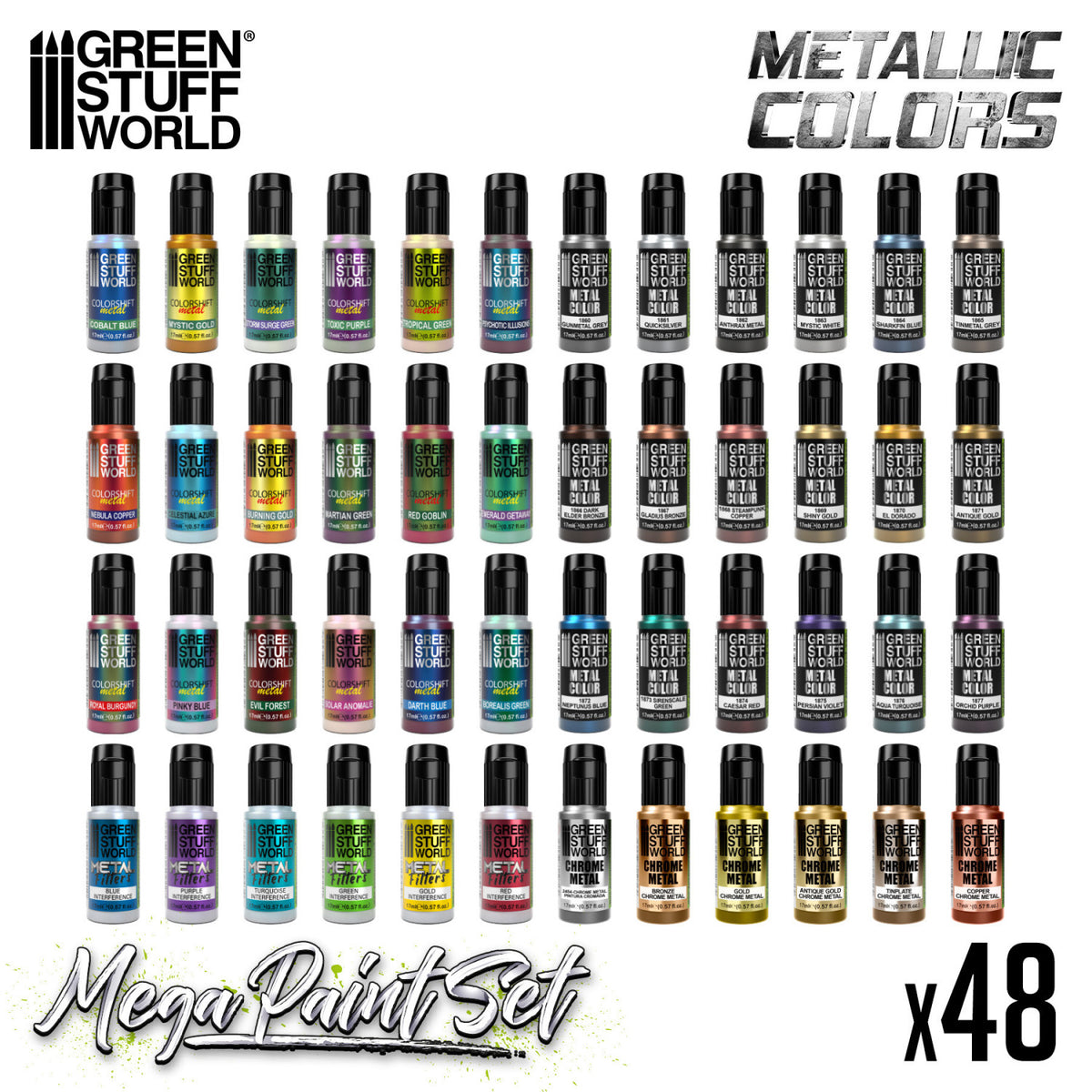 Green Stuff World: Metallics Mega Paint Set