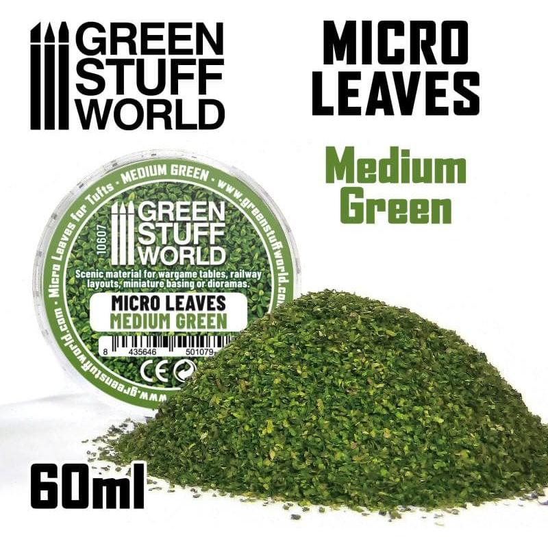 Green Stuff World: Micro Leaves - Medium Green Mix