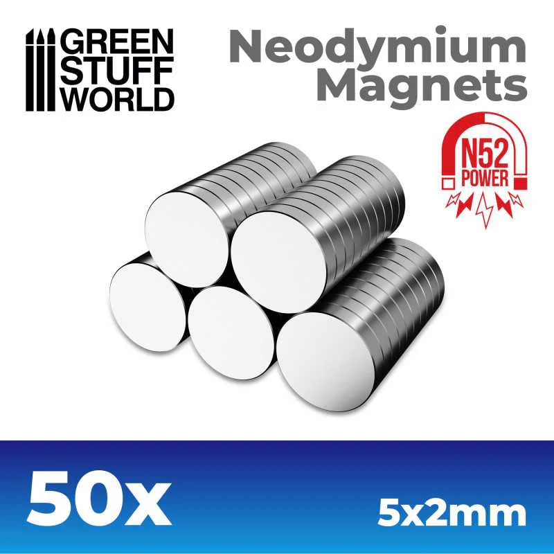 Green Stuff World: Neodymium Magnets 5x2mm - 50 units (N52)