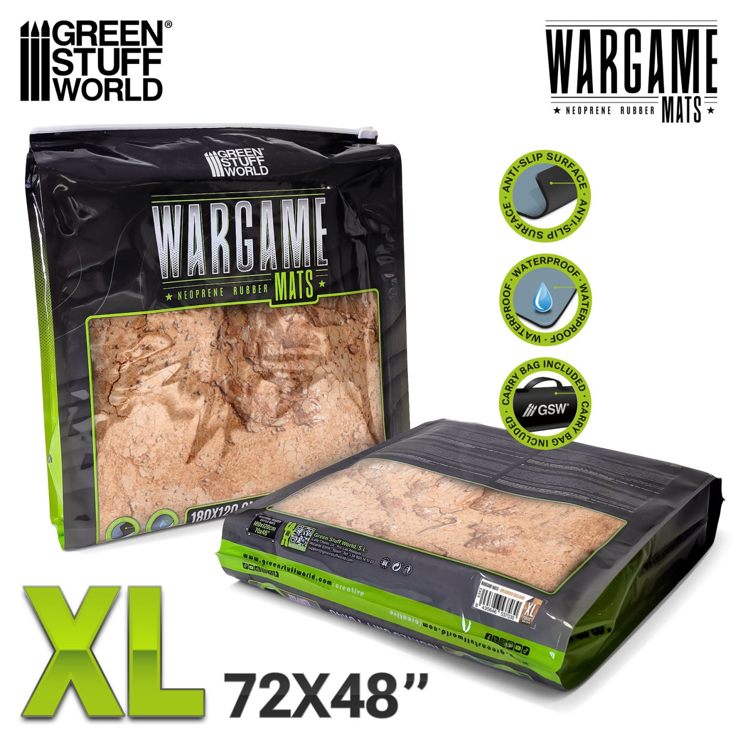 Green Stuff World: Neoprene Mat 4x6' Dreadrock Badlands (120x180cm)