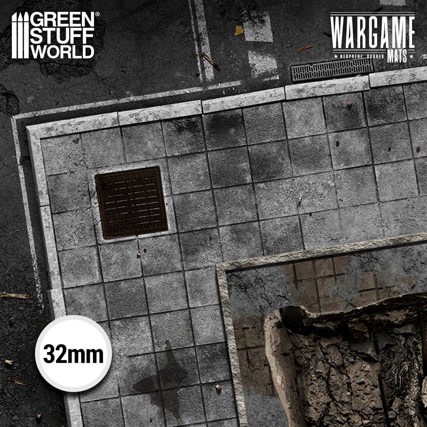 Green Stuff World: Neoprene Mat 4x6' Ground Zero District (120x180cm)