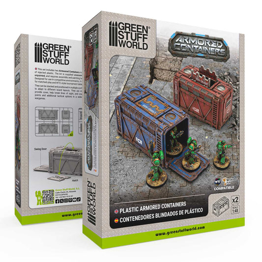 Green Stuff World: Plastic Sci-fi Armored Container (Pack x2)