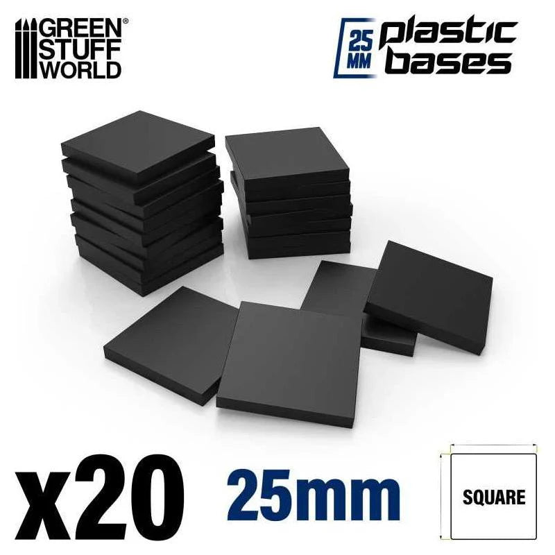 Green Stuff World: Plastic Square Bases 25mm