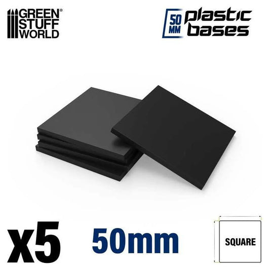 Green Stuff World: Plastic Square Bases 50mm