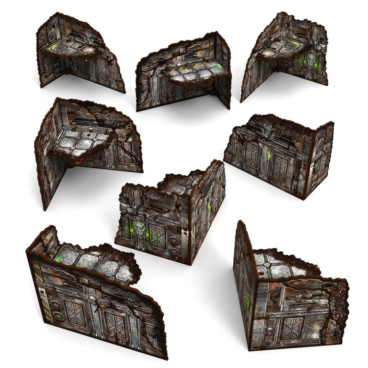Green Stuff World: Pre-painted Foldable L-Shaped Ruins 11th edition (Pack x8)