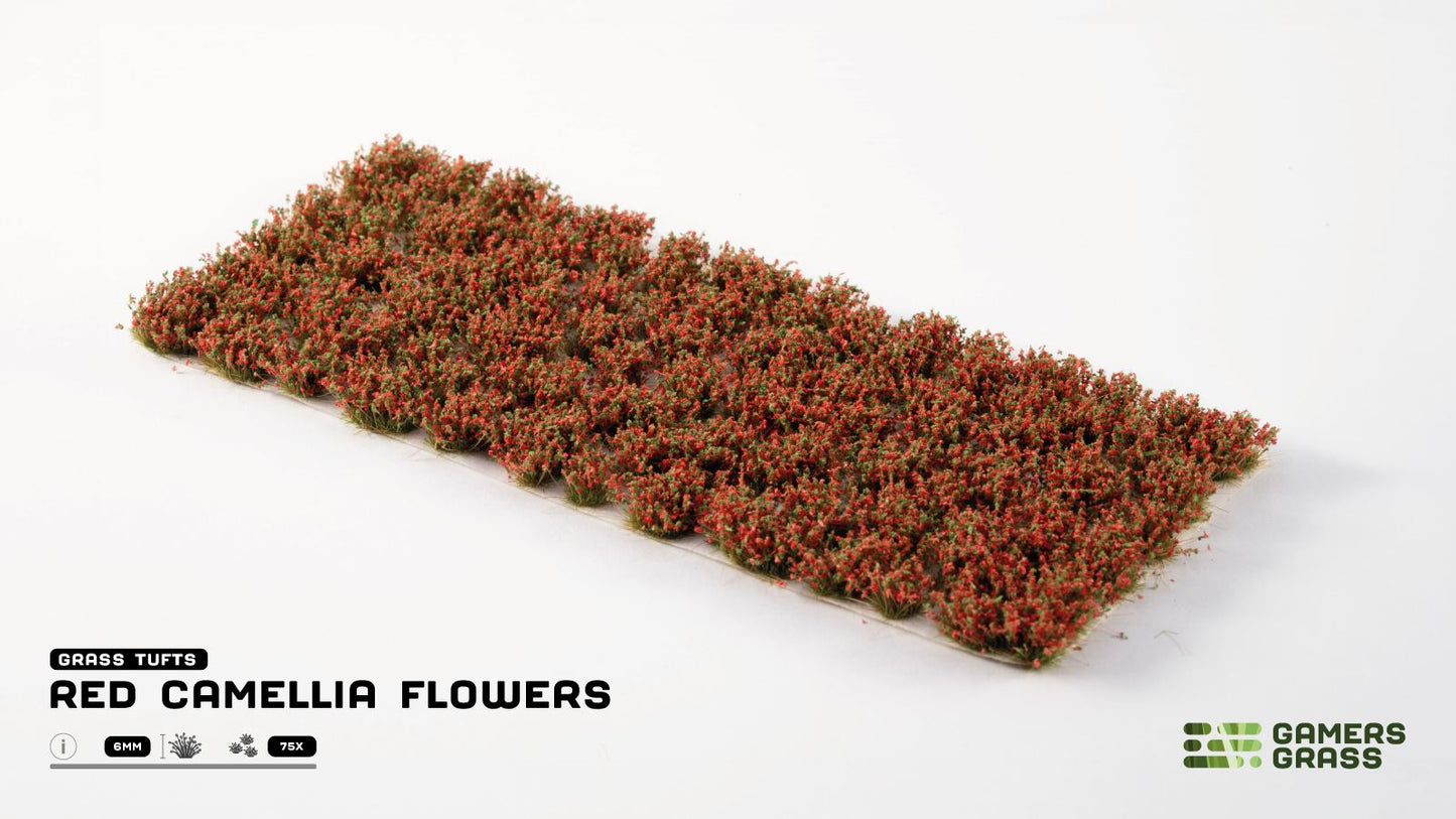 Gamer's Grass: Red Camellia Flowers