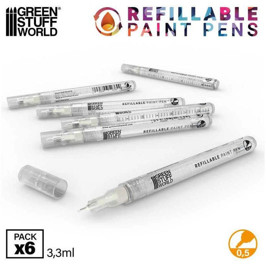 Green Stuff World: Refillable paint pen 0.5 (pack x6)