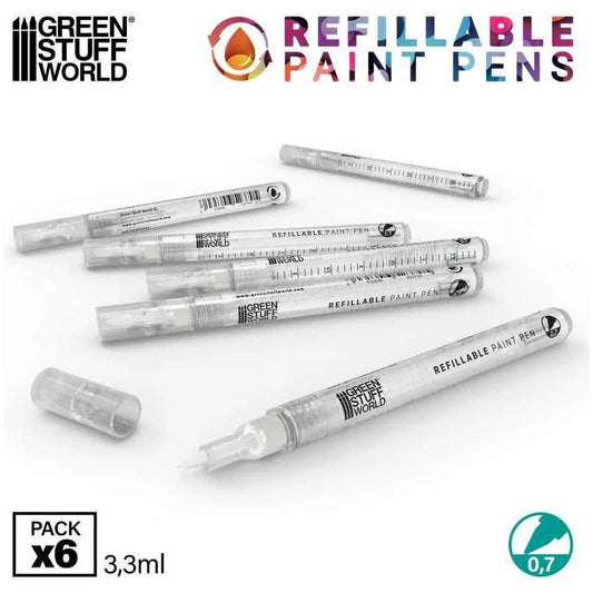 Green Stuff World: Refillable paint pen 0.7 (pack x6)