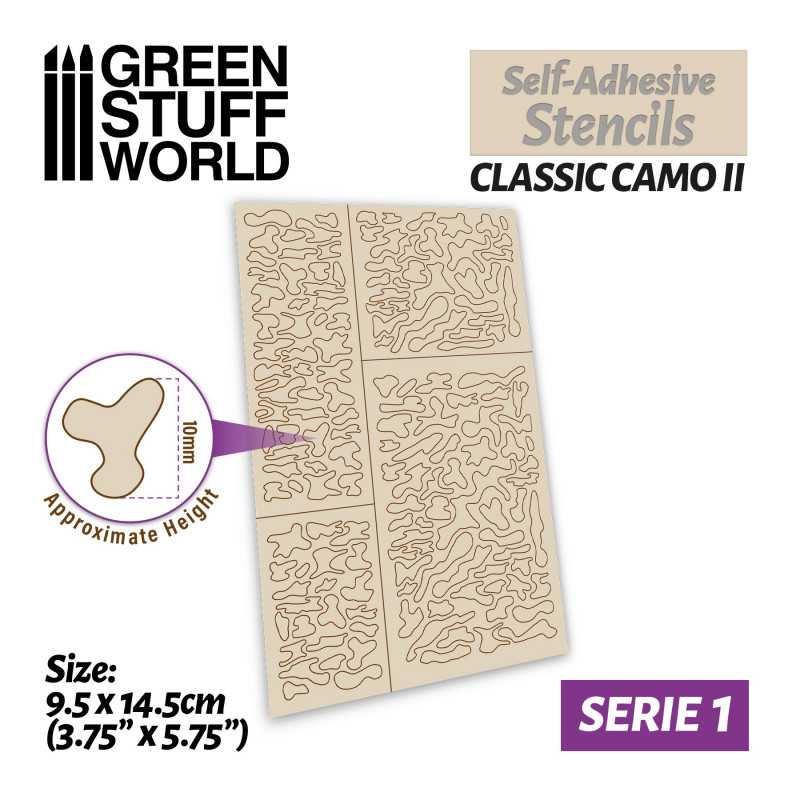 Green Stuff World: Self-Adhesive Stencils - Classic Camo 2
