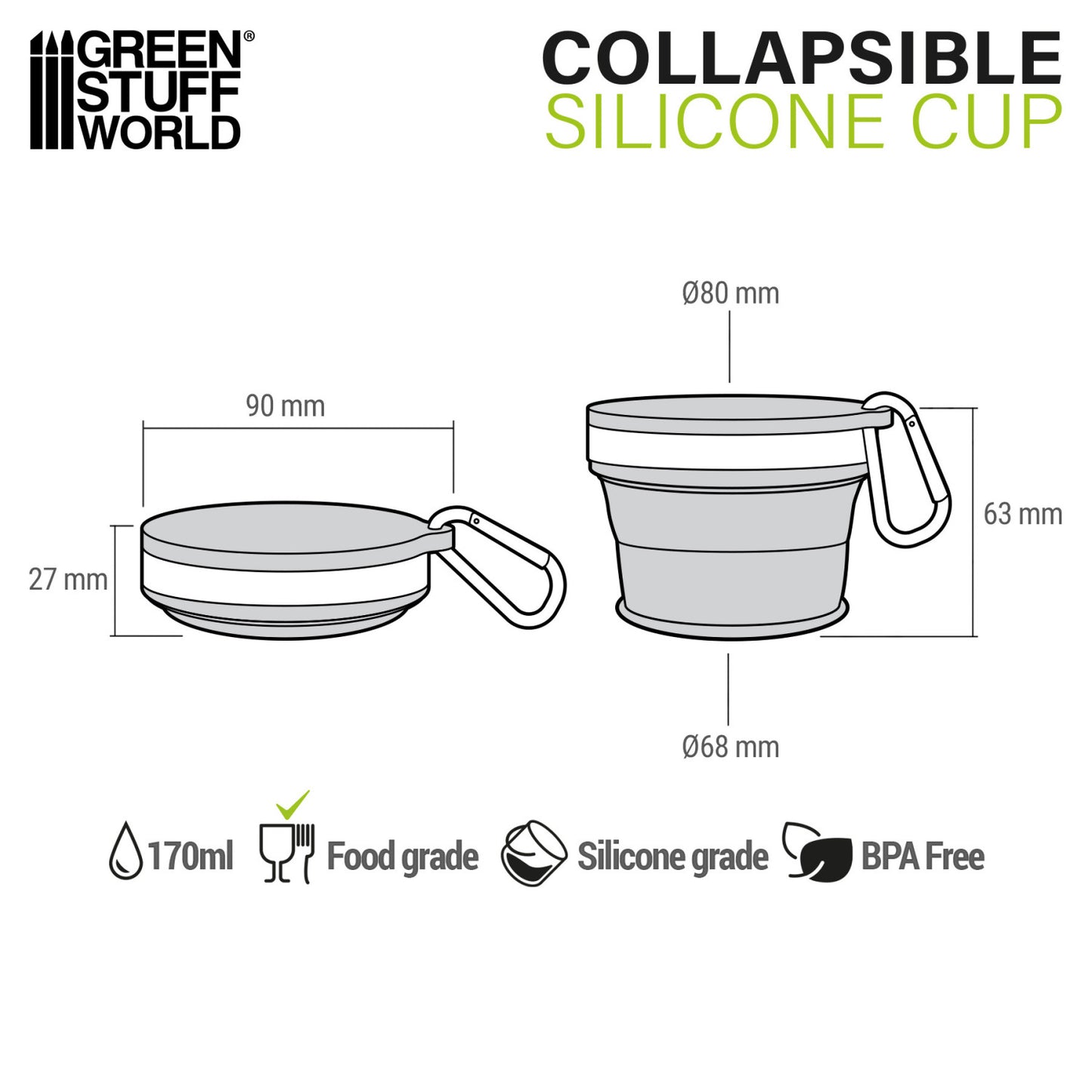 Green Stuff World: Silicone Collapsible Cup 170ml