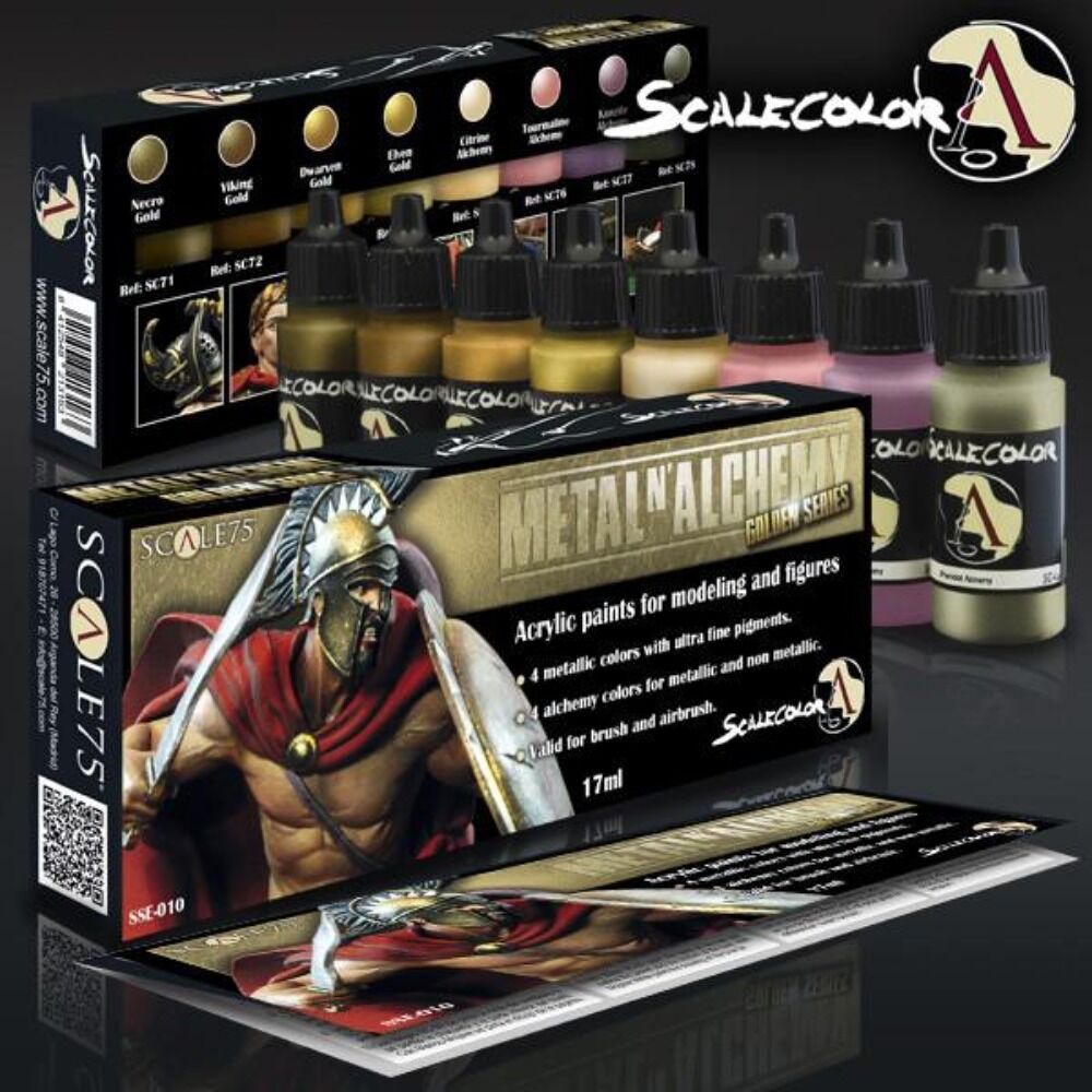 Scale 75: Scalecolor - Metal n' Alchemy - Golden Paint Set - Warhaus