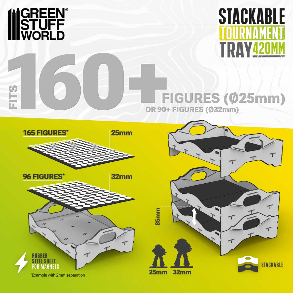 Green Stuff World: Stackable Tournament Tray 420mm