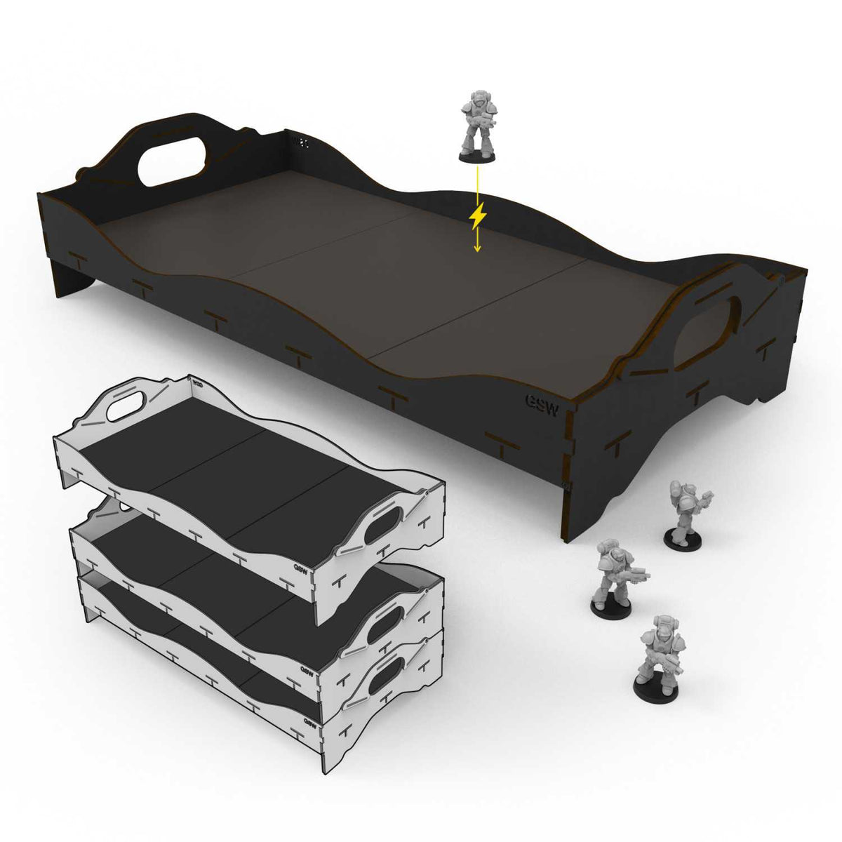 Green Stuff World: Stackable Tournament Tray 630mm