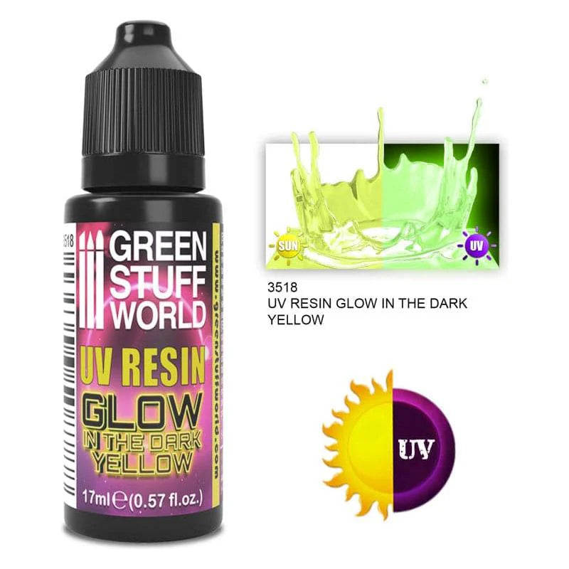 Green Stuff World: UV Resin 17ml Yellow - Glow in the Dark - Warhaus