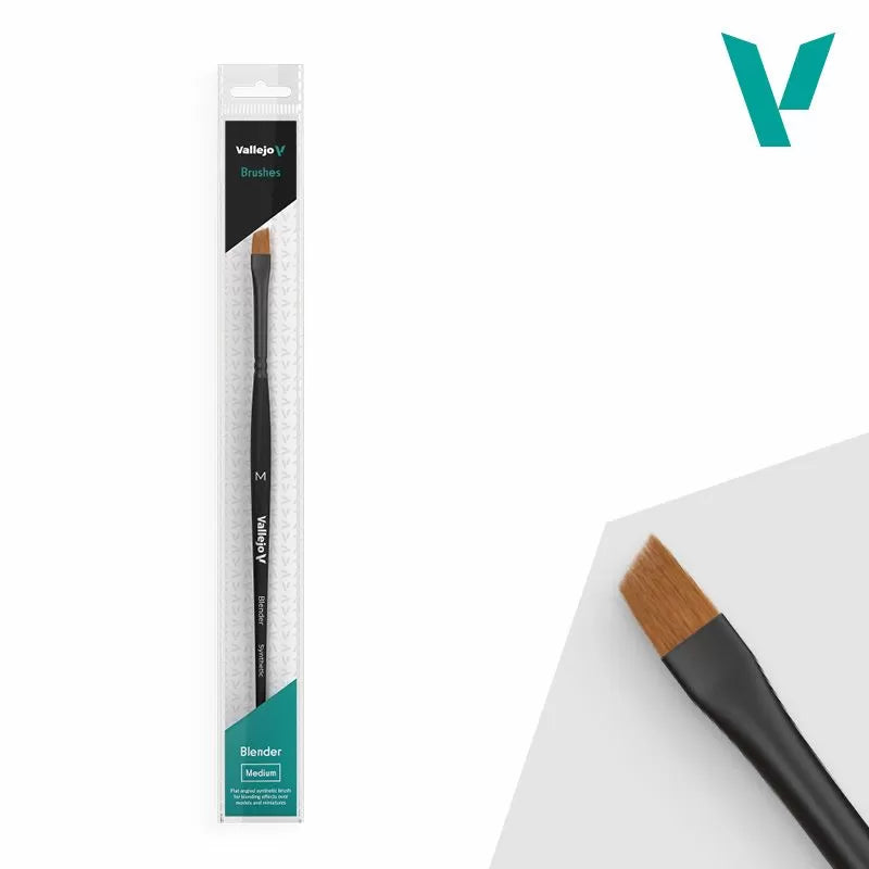 Vallejo Brushes - Blender - Flat Angled Synthetic Brush Medium