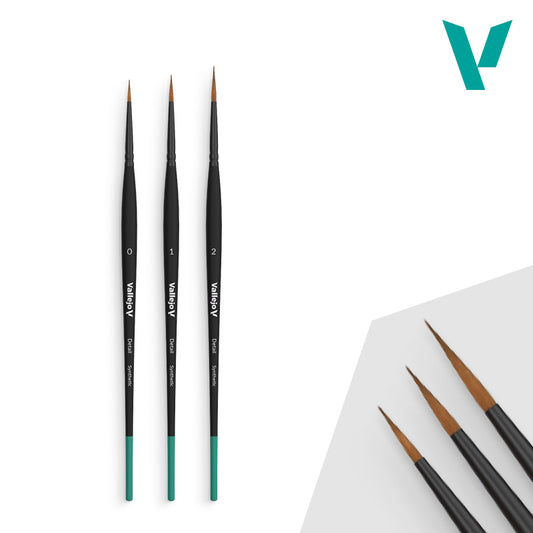Vallejo Brushes - Detail - Design Set - Synthetic fibers (Sizes 0; 1 & 2)