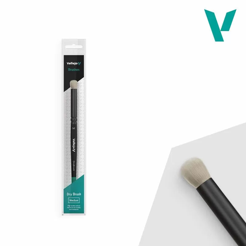 Vallejo Brushes - Dry Brush - Natural Hair Dry Brush Medium - Warhaus