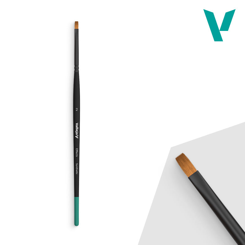 Vallejo Brushes - Effects - Flat Rectangular Brush No. 2