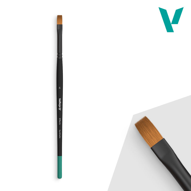 Vallejo Brushes - Effects - Flat Rectangular Brush No. 6