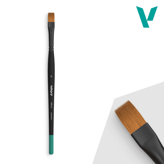 Vallejo Brushes - Effects - Flat Rectangular Brush No. 8 - Warhaus
