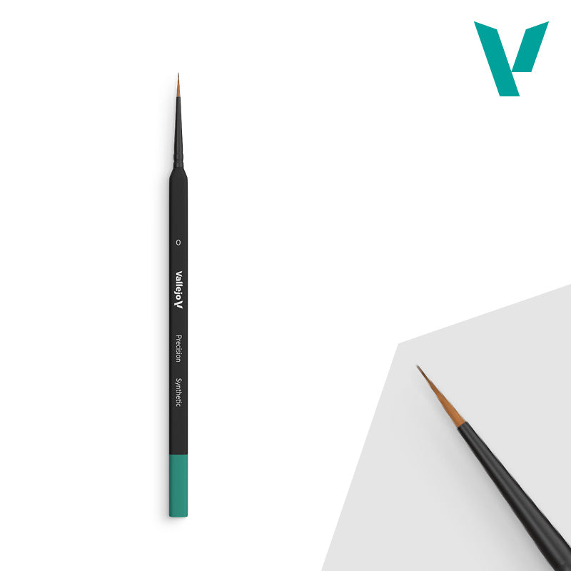 Vallejo Brushes - Precision - Round Synthetic Brush Triangular Handle No.0