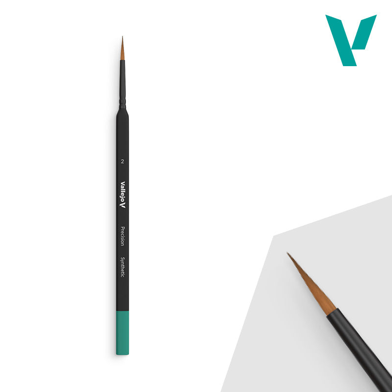 Vallejo Brushes - Precision - Round Synthetic Brush Triangular Handle No.2