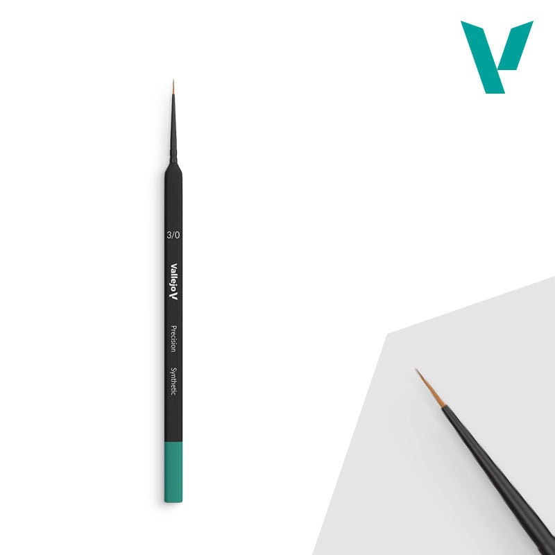 Vallejo Brushes - Precision - Round Synthetic Brush Triangular Handle No.3/0
