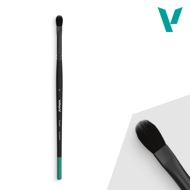 Vallejo Brushes - Shader - Filbert Shader Flat Synthetic Brush No. 6