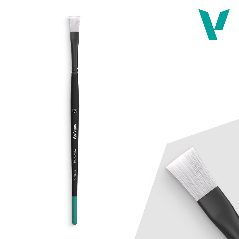 Vallejo Brushes - Weathering Flat - Synthetic Brush Large