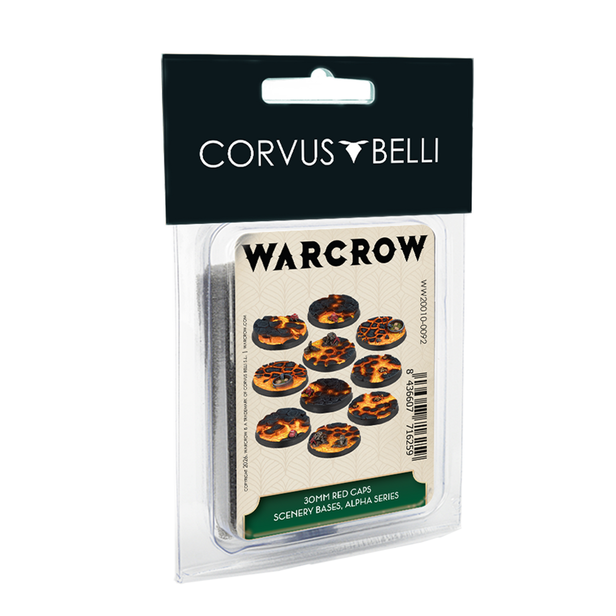 Warcrow: Bases - 30mm Red Caps Scenery Bases, Alpha Series product image