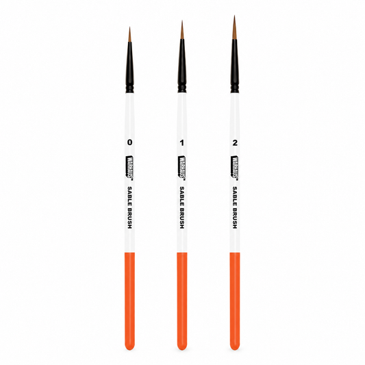 WARHAUS Precision Brush Set with sable brushes in sizes 0, 1 and 2