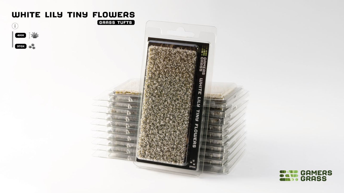 Gamer's Grass: White Lily Tiny Flowers - Warhaus
